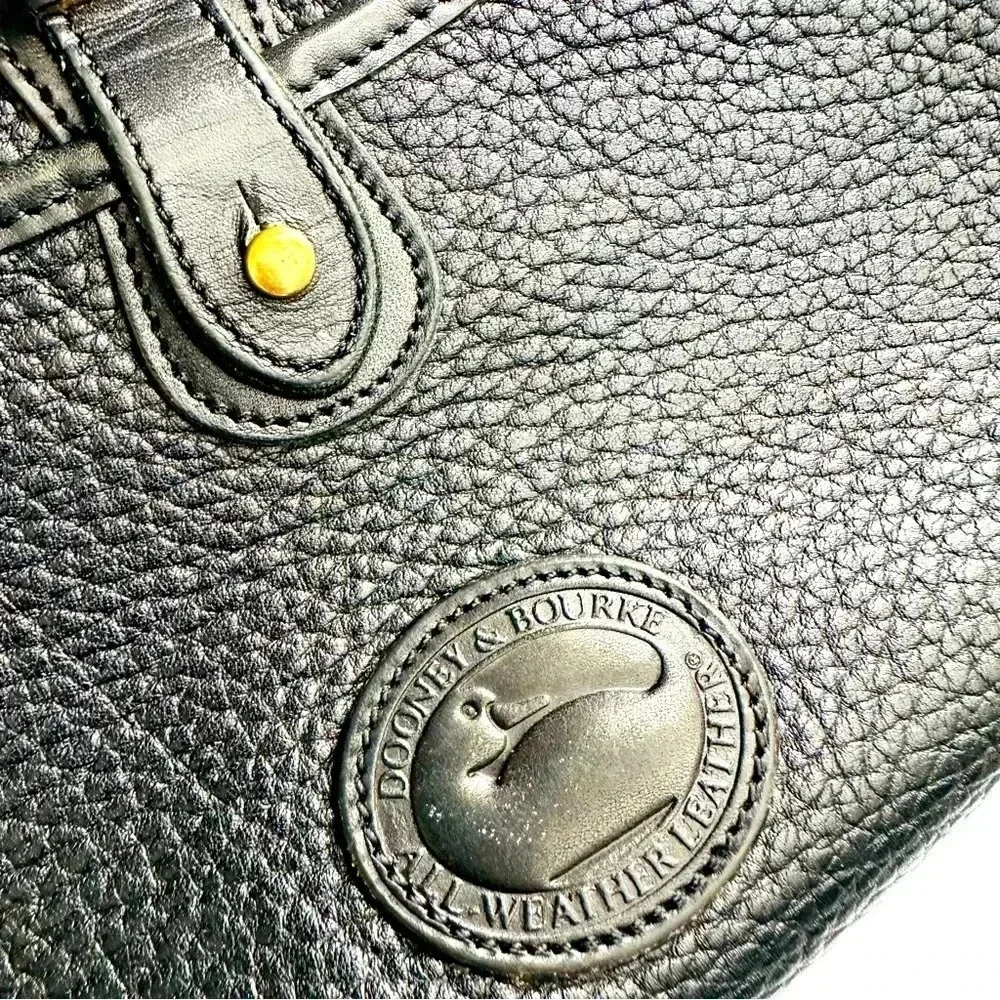 Rare Vintage Dooney & Bourke Leather Black Horseshoe Crossbody Bag
